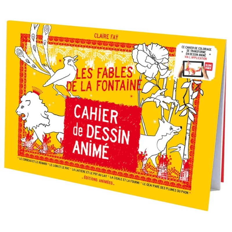 Cahier de dessin animé - les Fables de la Fontaine
