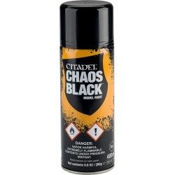 CHAOS BLACK SPRAY PAINT (UK/ROW) (6-PK)