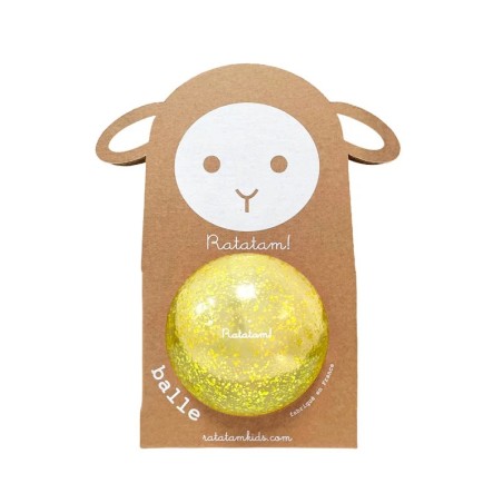 Balle de manipulation bulle jaune 10 cm - Ratatam