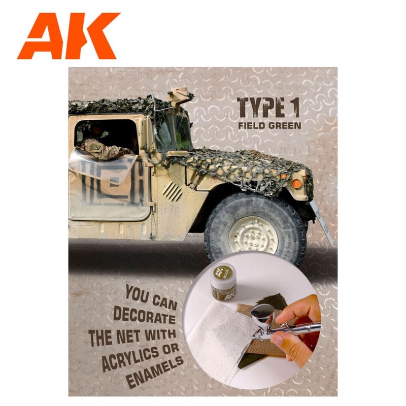  AK - Regular Camouflage Net Type 1 Field Green