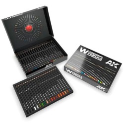 AK - Set de crayons Weathering : Deluxe Edition Box (37 waterpencil colors)