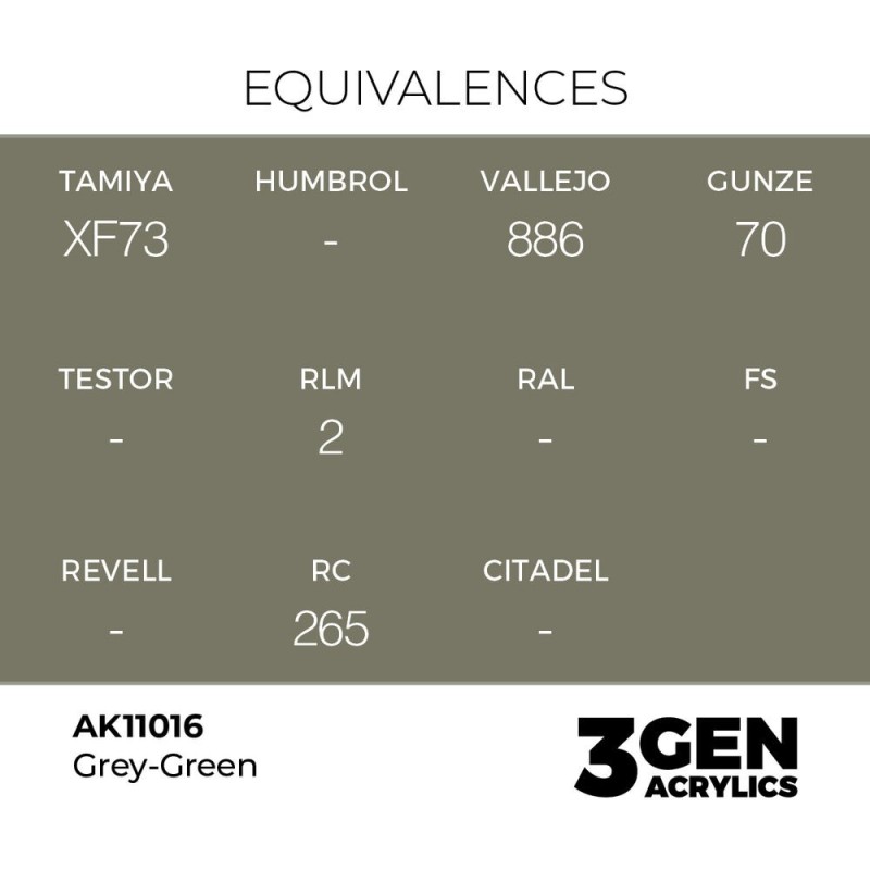  AK - Peinture 3gen : Grey - Green - 17 ml