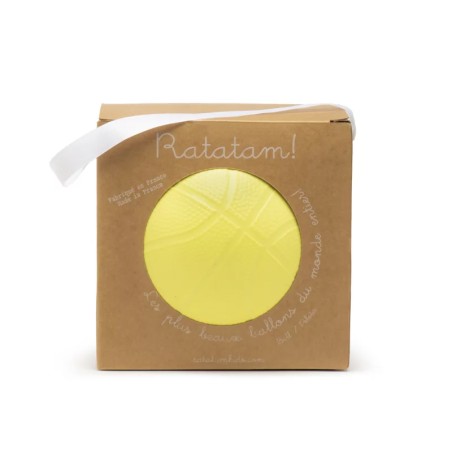 Ballon de basket 18 cm Jaune - Ratatam