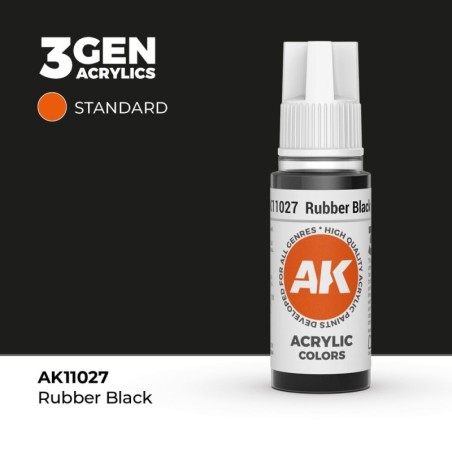 AK - Peinture 3gen : Rubber Black - 17 ml