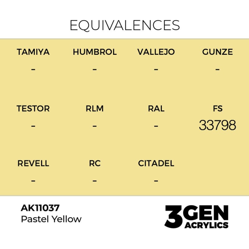  AK - Peinture 3gen : Pastel Yellow - 17 ml