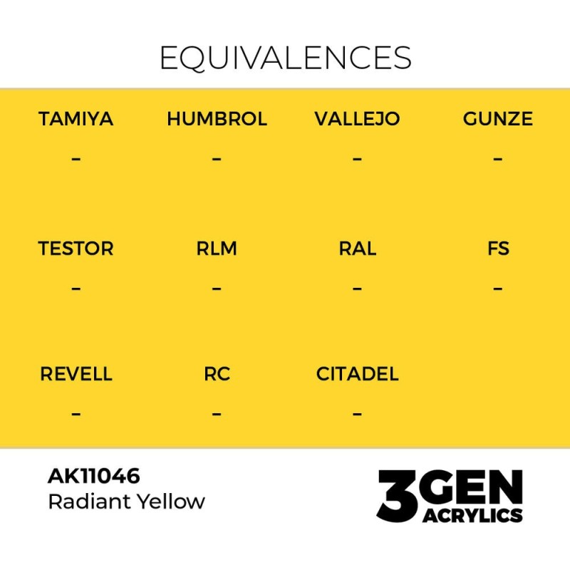  AK - Peinture 3gen : Radiant Yellow - 17 ml