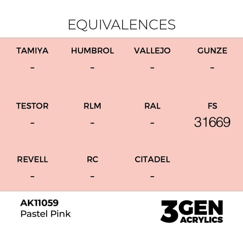  AK - Peinture 3gen : Pastel Pink - 17 ml