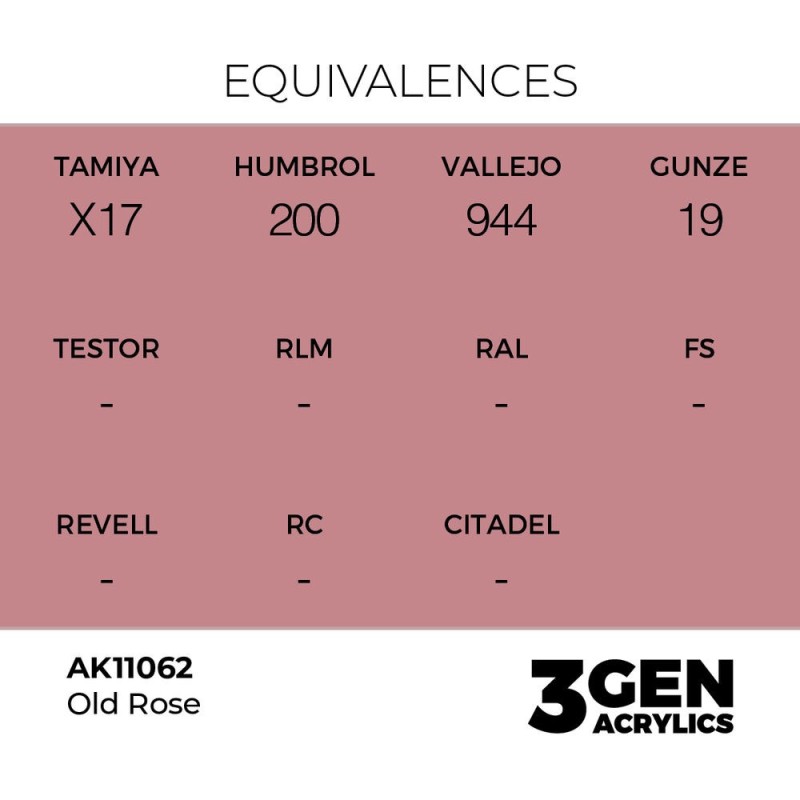  AK - Peinture 3gen : Old Rose - 17 ml