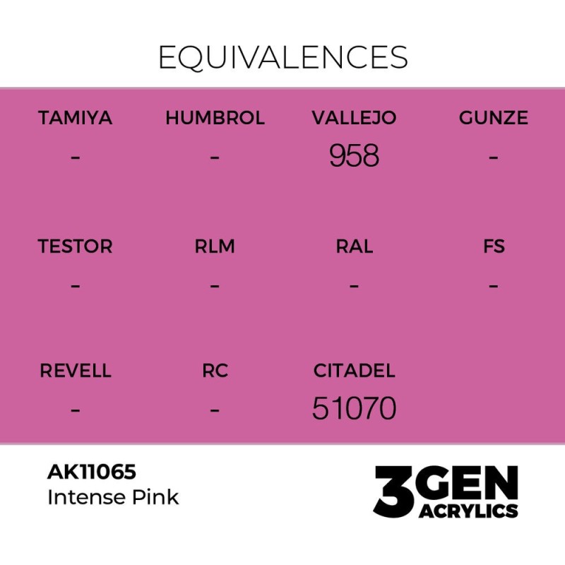  AK - Peinture 3gen : Intense Pink - 17 ml