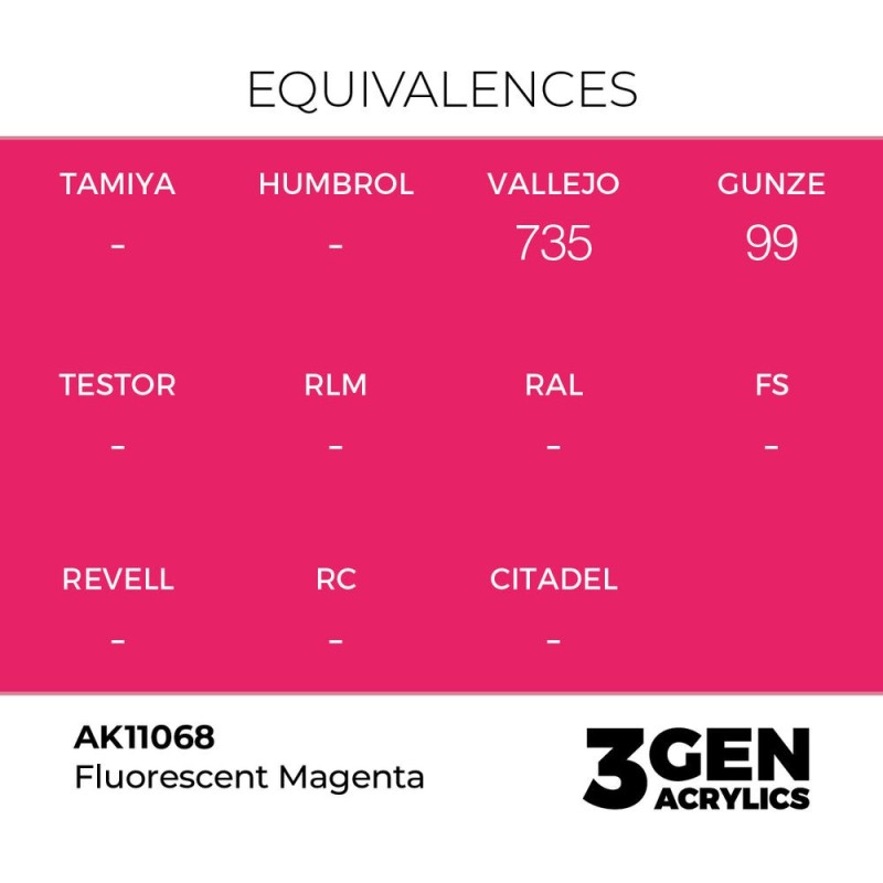 AK - Peinture 3gen : Fluorescent Magenta - 17 ml