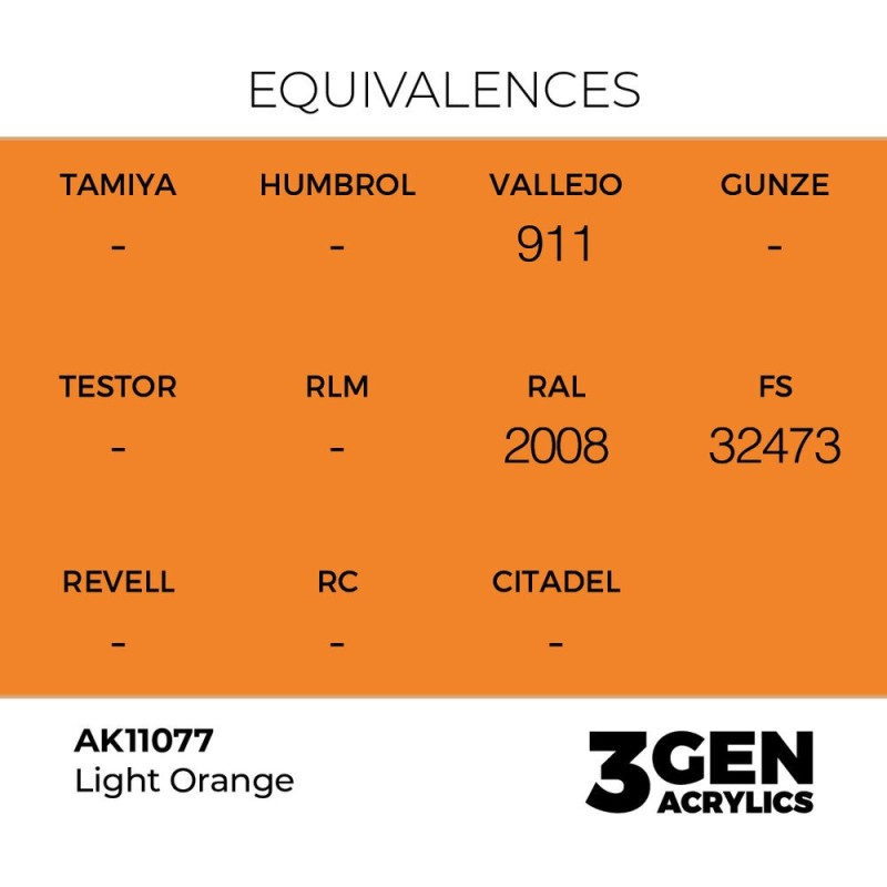  AK - Peinture 3gen : Light Orange - 17 ml