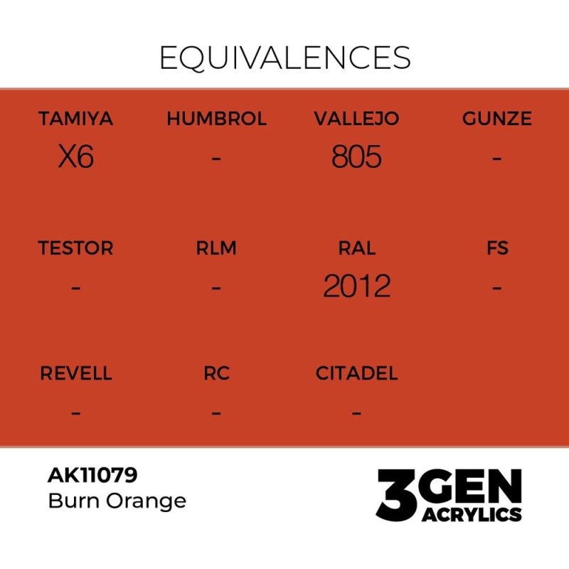  AK - Peinture 3gen : Burn Orange - 17 ml