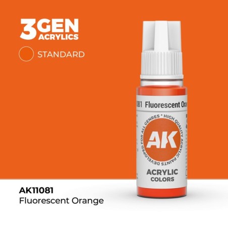 AK - Peinture 3gen : Fluorescent Orange - 17 ml