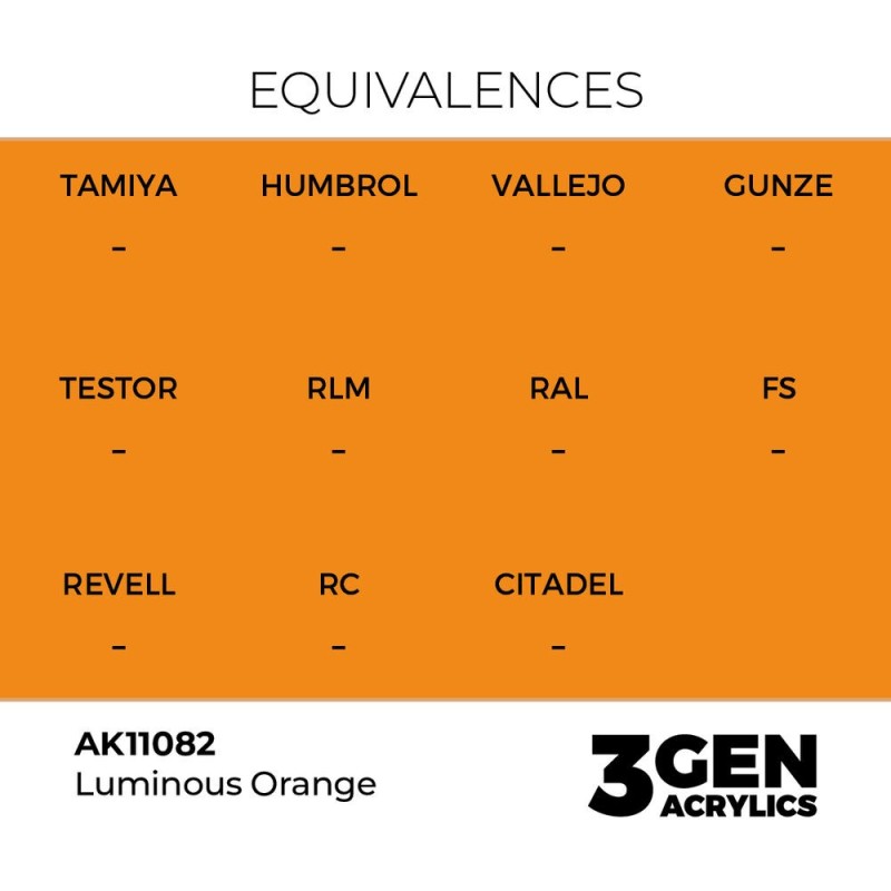  AK - Peinture 3gen : Luminous Orange - 17 ml