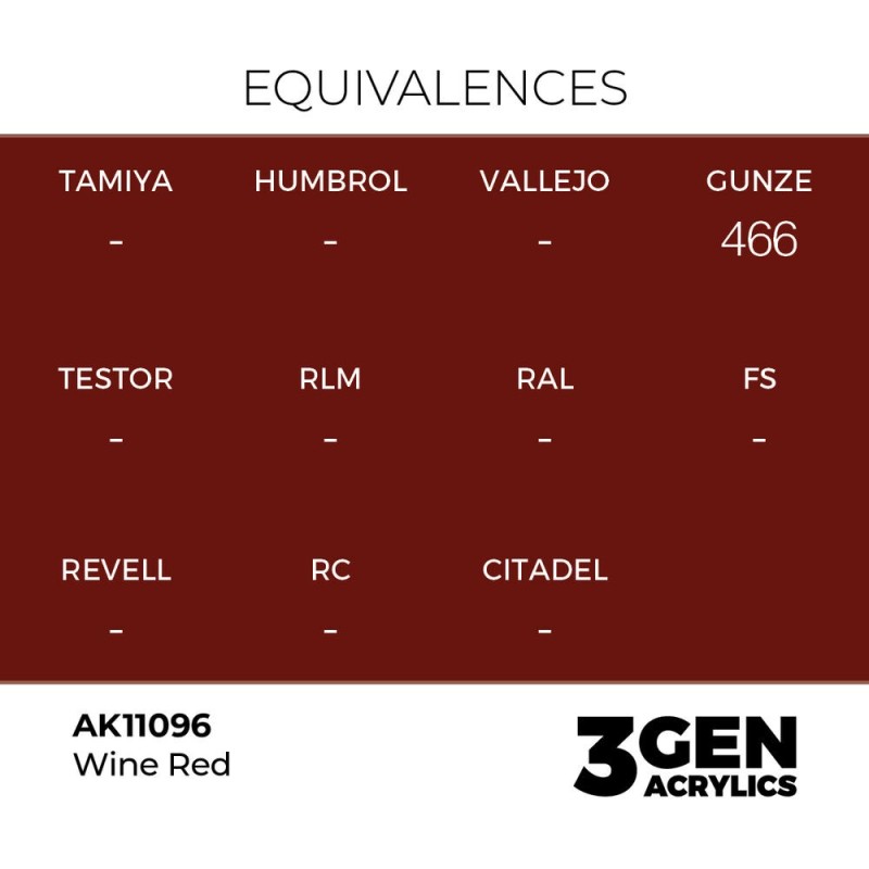  AK - Peinture 3gen : Wine Red - 17 ml