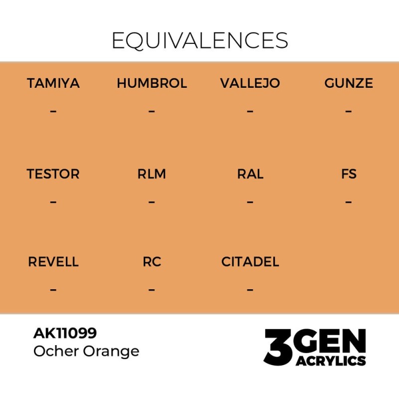  AK - Peinture 3gen : Ocher Orange - 17 ml