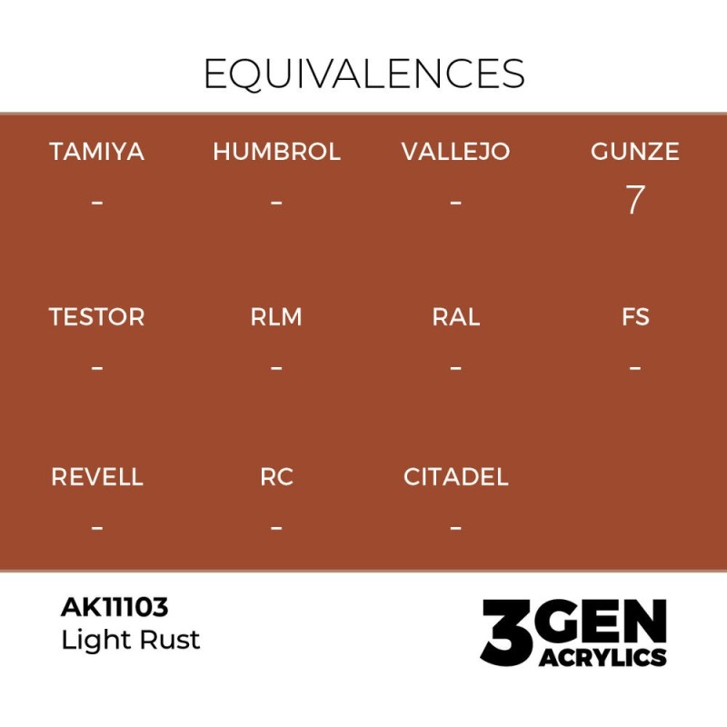  AK - Peinture 3gen : Medium Rust - 17 ml