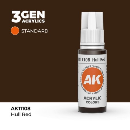 AK - Peinture 3gen : Hull Red - 17 ml