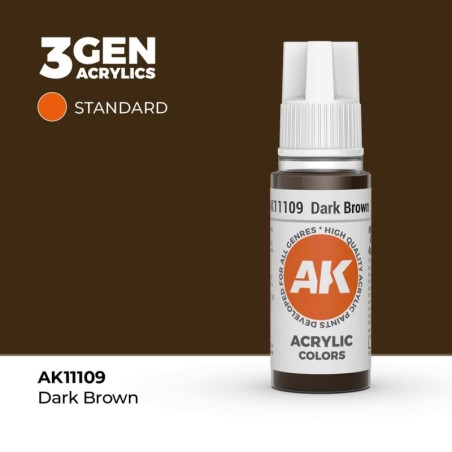 AK - Peinture 3gen : Dark Brown - 17 ml