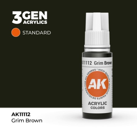 AK - Peinture 3gen : Grim Brown - 17 ml