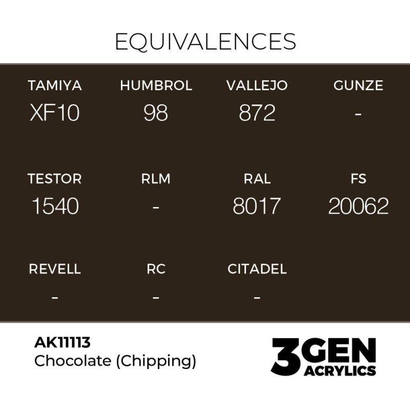  AK - Peinture 3gen : Chocolate (Chipping) - 17 ml