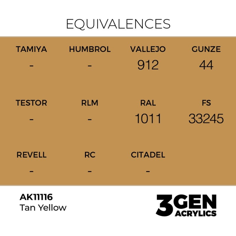  AK - Peinture 3gen : Tan Yellow - 17 ml