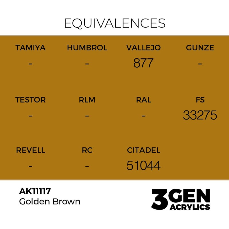  AK - Peinture 3gen : Golden Brown - 17 ml