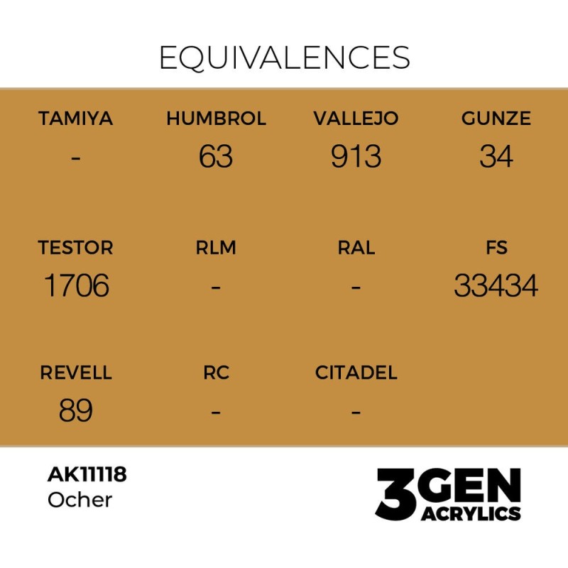  AK - Peinture 3gen : Ocher - 17 ml