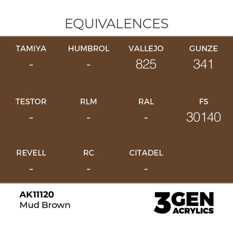  AK - Peinture 3gen : Mud Brown - 17 ml
