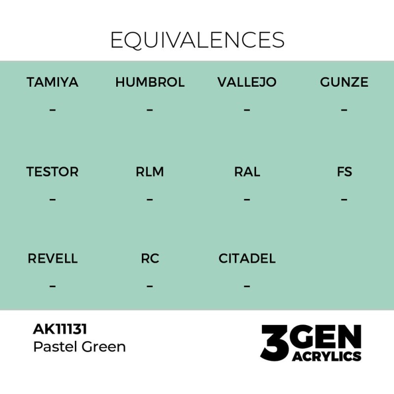 AK - Peinture 3gen : Pastel Green - 17 ml