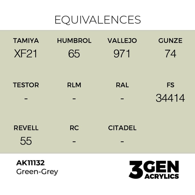  AK - Peinture 3gen : Green - Grey - 17 ml