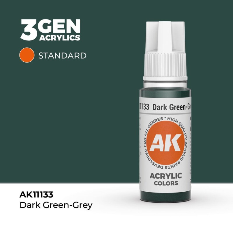 AK - Peinture 3gen : Dark Green - Grey - 17 ml
