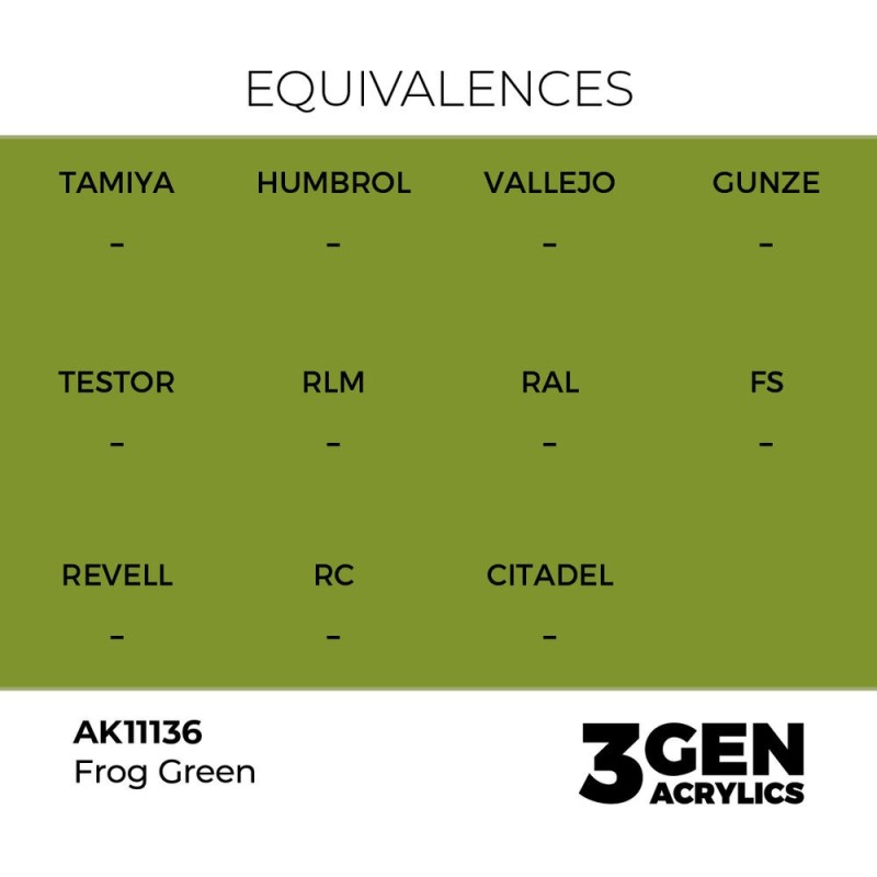  AK - Peinture 3gen : Frog Green - 17 ml
