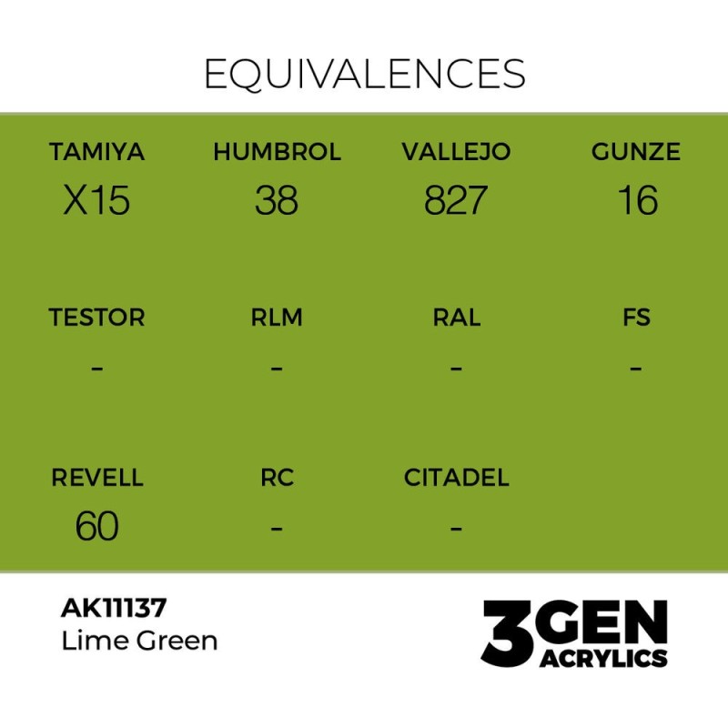  AK - Peinture 3gen : Lime Green - 17 ml