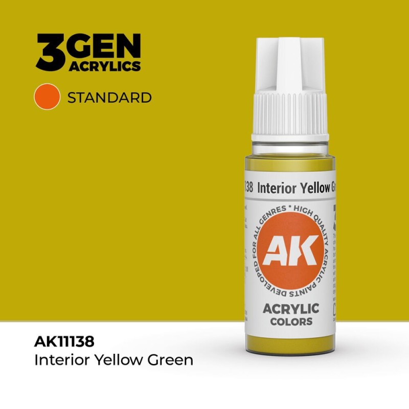 AK - Peinture 3gen : Interior Yellow Green - 17 ml