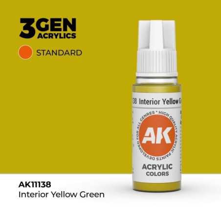 AK - Peinture 3gen : Interior Yellow Green - 17 ml