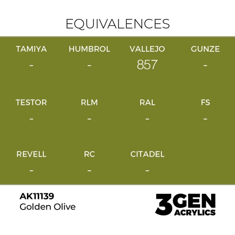 AK - Peinture 3gen : Golden Olive - 17 ml
