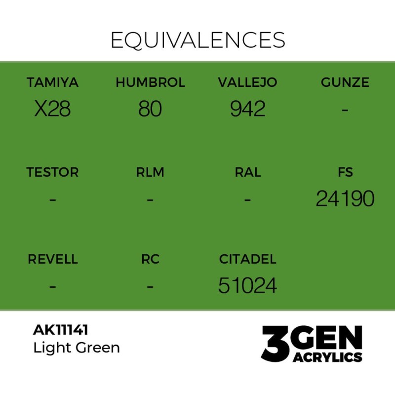  AK - Peinture 3gen : Light Green - 17 ml