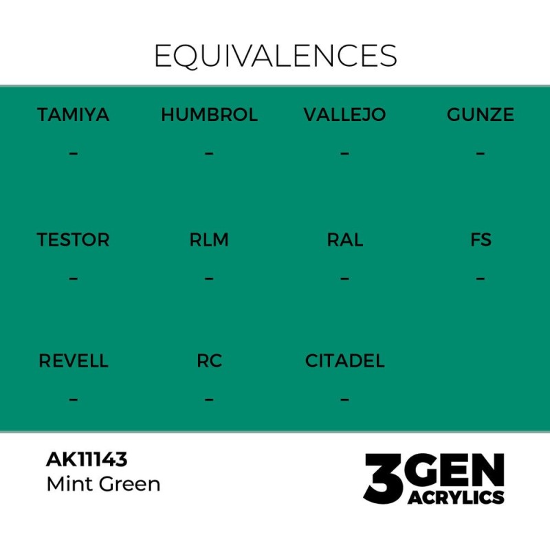  AK - Peinture 3gen : Mint Green - 17 ml