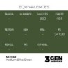  AK - Peinture 3gen : Medium Olive Green - 17 ml