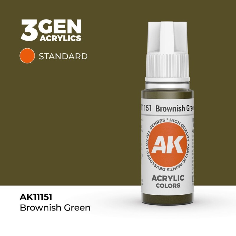 AK - Peinture 3gen : Brownish Green - 17 ml