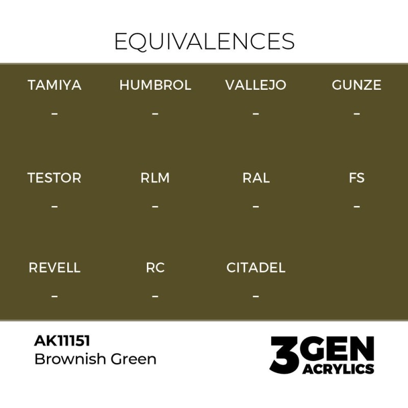  AK - Peinture 3gen : Brownish Green - 17 ml