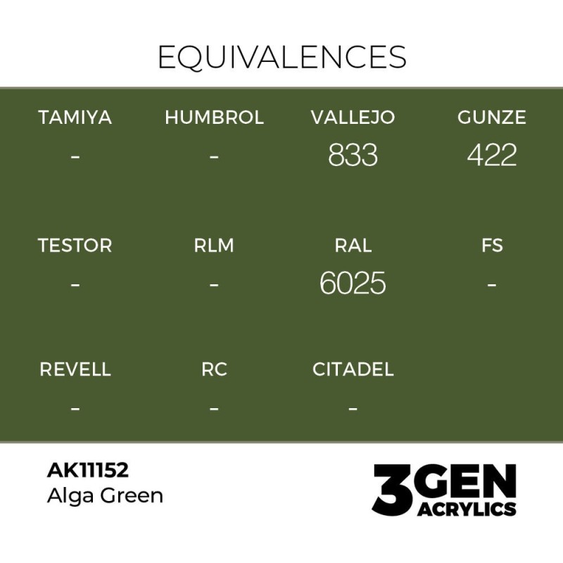  AK - Peinture 3gen : Alga Green - 17 ml