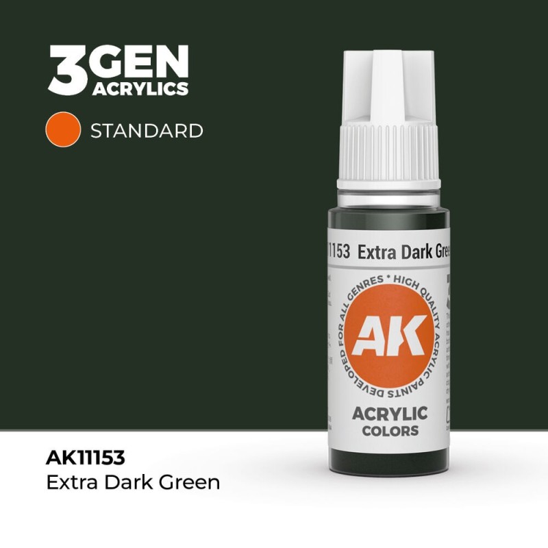 AK - Peinture 3gen : Extra Dark Green - 17 ml