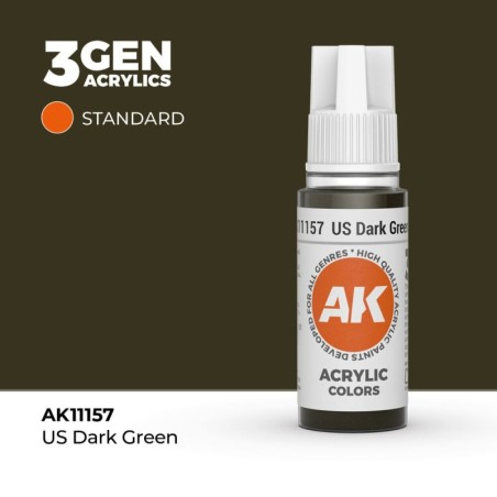AK - Peinture 3gen : US Dark Green - 17 ml