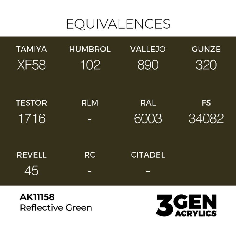  AK - Peinture 3gen : Reflective Green - 17 ml