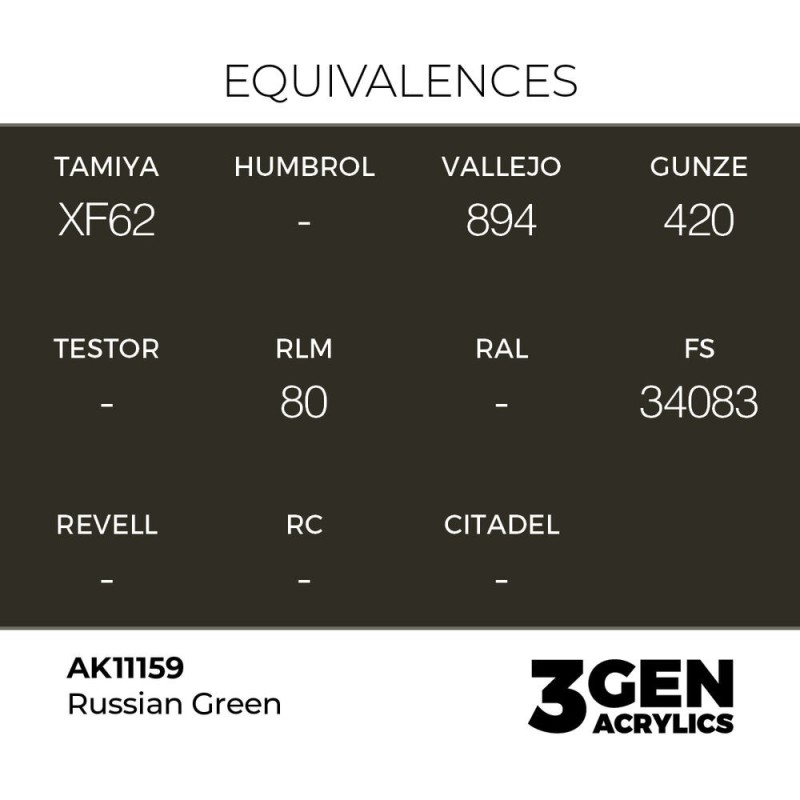  AK - Peinture 3gen : Russian Green - 17 ml