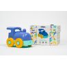Le Jouet Simple - Train à Promener : L'Explorateur - Bleu - Made in France