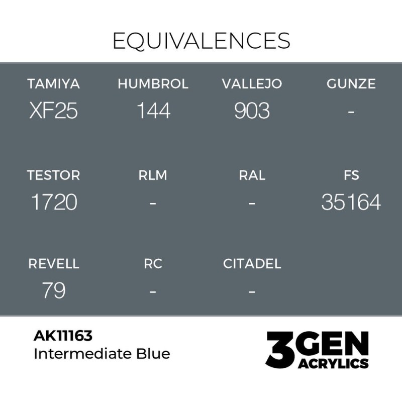  AK - Peinture 3gen : Intermediate Blue - 17 ml