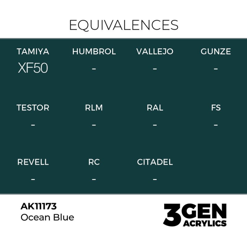  AK - Peinture 3gen : Ocean Blue - 17 ml